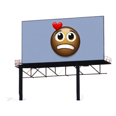 i love you on a billboard  sticker