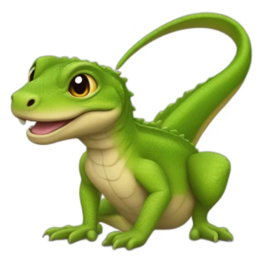 Un lézard sur le dos d’un chien sticker