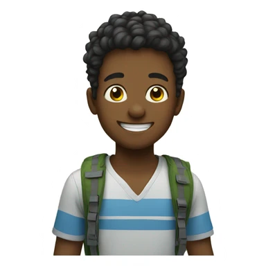 boys having fun outdoors sticker