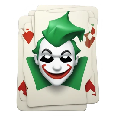 Joker card color  sticker