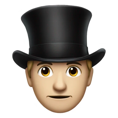 Rodion Raskolnikov from "Crime and Punishment" in a top hat sticker