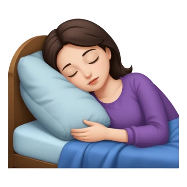 Brunette girl sleeping sticker