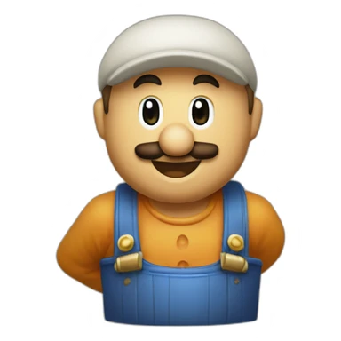 a traditional october fest visitor in super mario style sticker