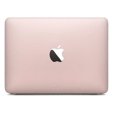 MacBook Air with a light pink cover sticker
