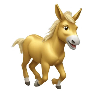 Golden donkey dance sticker