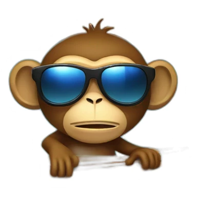 Chill Monkey sunglasses surfing Hawaii sticker