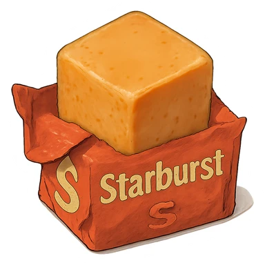 starburst candy sticker
