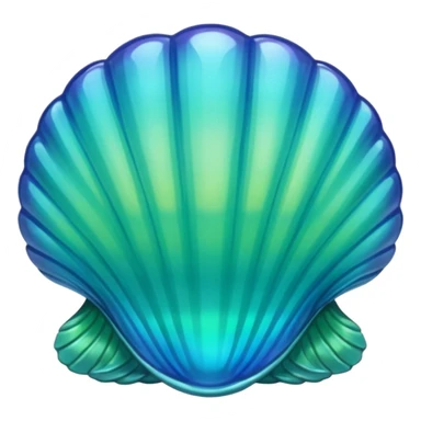 green blue crystal clam sticker
