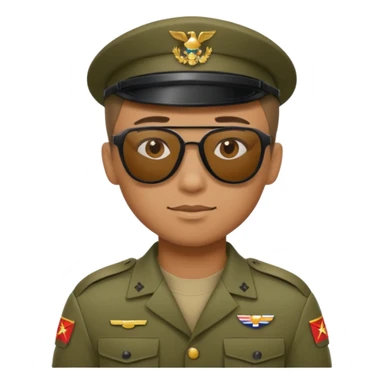 soldier with sunglasses sticker