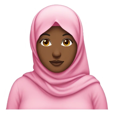 Black chubby Hijabi in pink abaya sticker