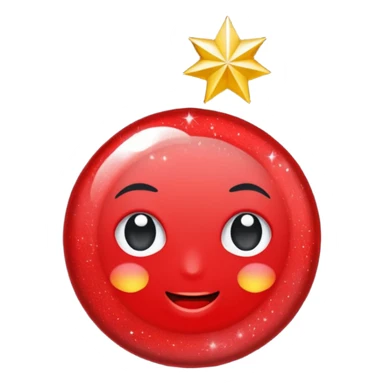 red glitter fix sticker