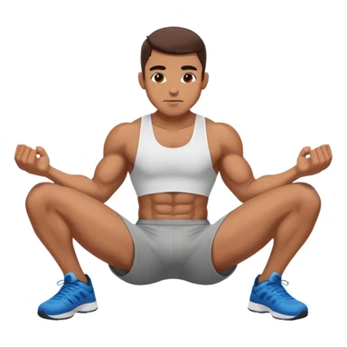 athlete doing sit-ups sticker