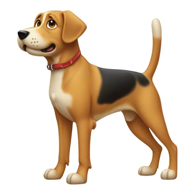 Dog sticking up the middle finger ￼ sticker