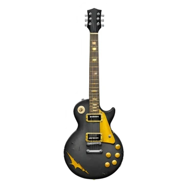 metal punk les paul guitar sticker