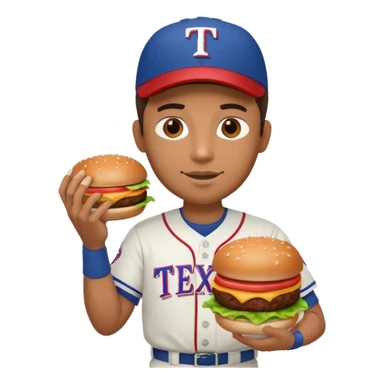 Texas Rangers with Burger sticker