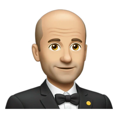 Macron baldness sticker