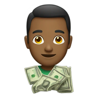 persona con bolsas de dinero sticker