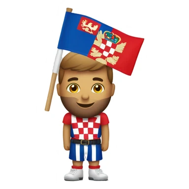 Montenegro ans Croatia flag mi sticker