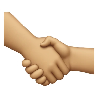 Create a hand shake emoji where the hands aren't touching yet sticker