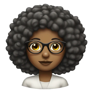 A Afro Girl With Glases sticker