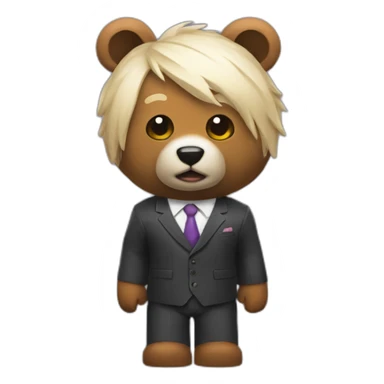 una persona de roblox con un traje de oso sticker