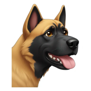 All Black mutt sticker