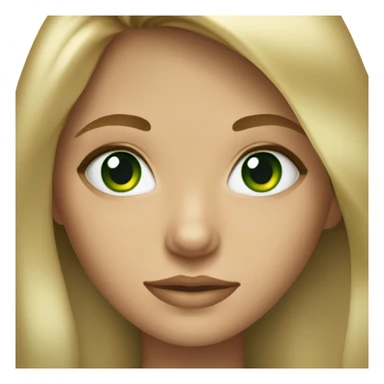 Dark blonde girl with green eyes. sticker