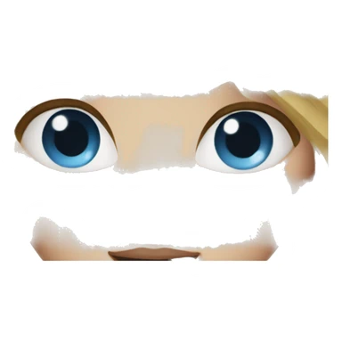 Blonde hair blue eye sticker