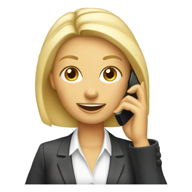 Blonde businesswoman talking on her cell phone sticker