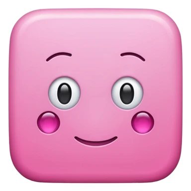 Pink square without face sticker