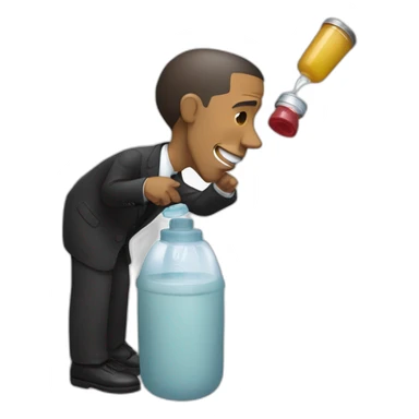 obama taking from the feeding bottle sticker