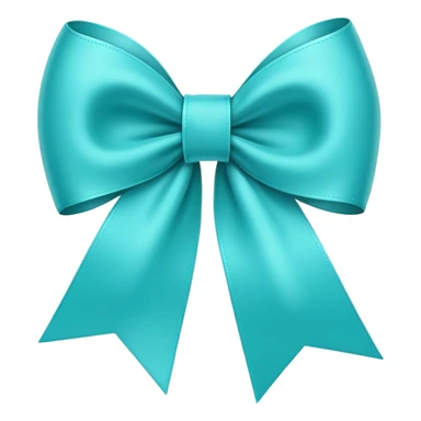 ribbon bow Turquoise color sticker
