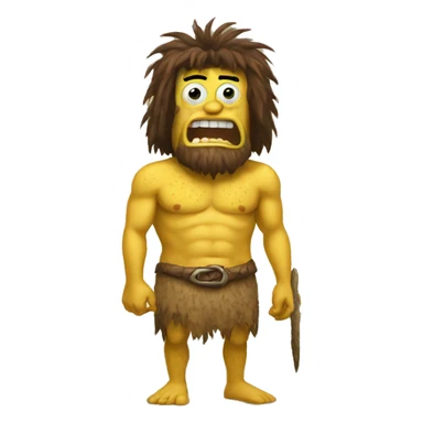 spongebob caveman sticker