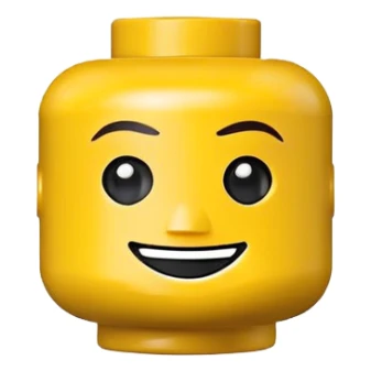 yellow smiling LEGO minifigure head sticker