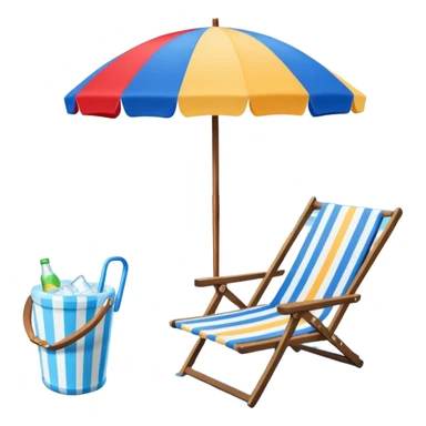 
beach vacation equipment sticker