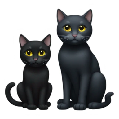 Chat noir et chat gris sticker
