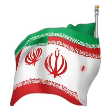 Iran flag with ahura mazda symbol on middle sticker