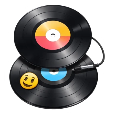 record vinyl 3d sticker