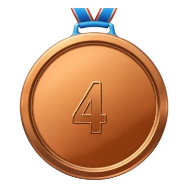 4th place medal sticker