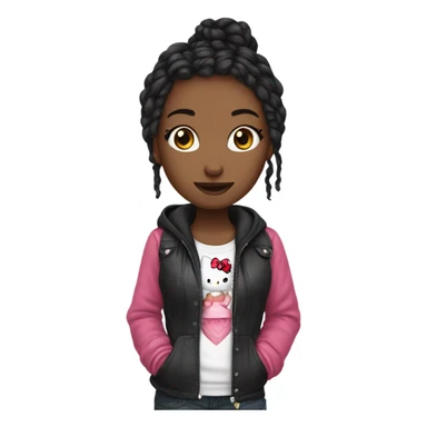 A alternative girl with hello kitty  sticker