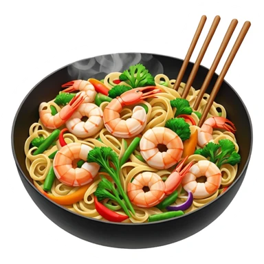 prawn stir-fry noodles sticker