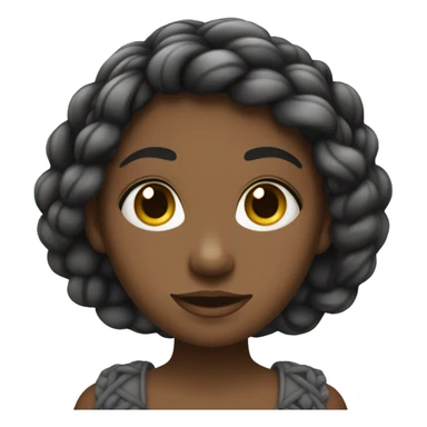 Une fille noirte qui a de longue tresse sticker