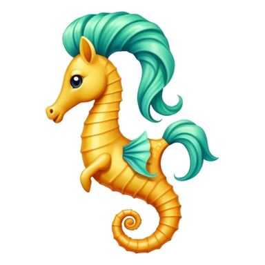 seahorse with pony tail sticker