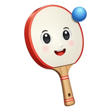 Ping pong pad giving thumbs down sticker