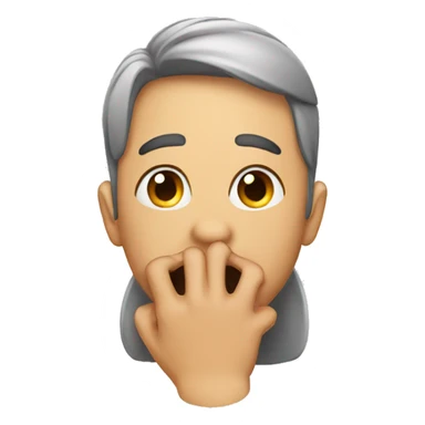 Covering my mouth  sticker