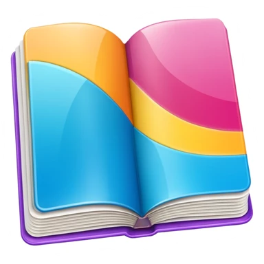emoji of empty open colored magazine sticker