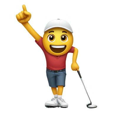 Golfer fist pumping after making a putt.  sticker