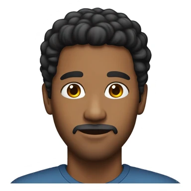 African American man with black hair and facial hair around 20 years old sticker