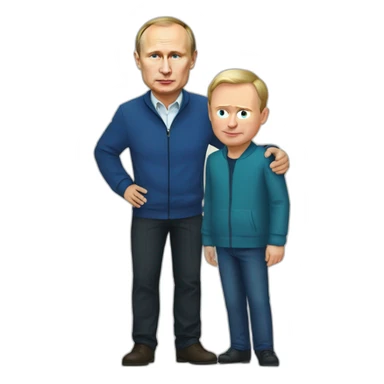 Putin with Navalny sticker