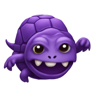 Purple devil emoji turtle sticker